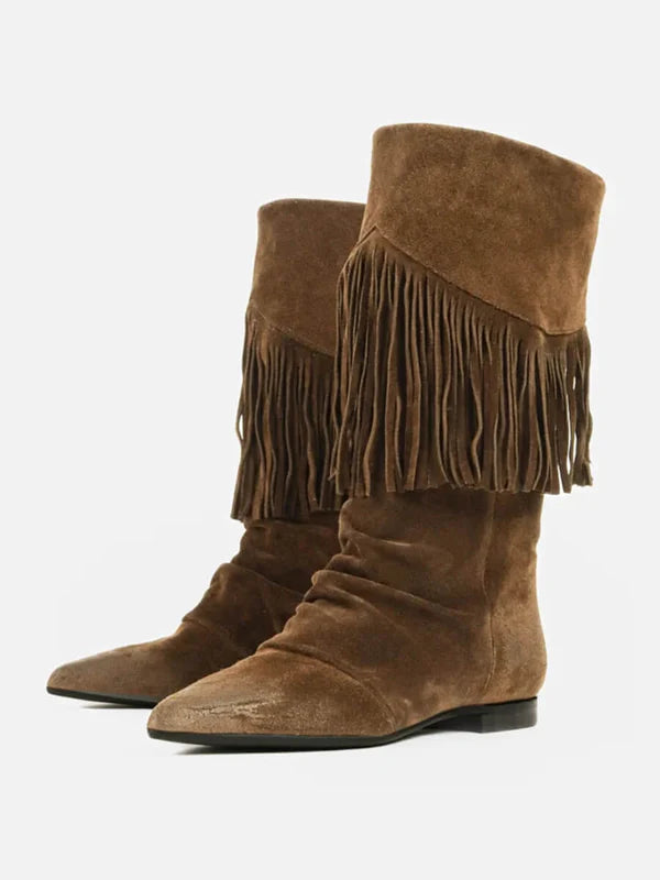 Kaia Suede Cognac