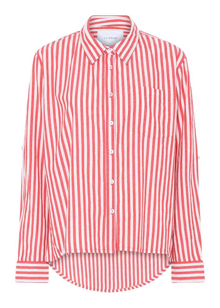 Pernille shirt Red/white striped