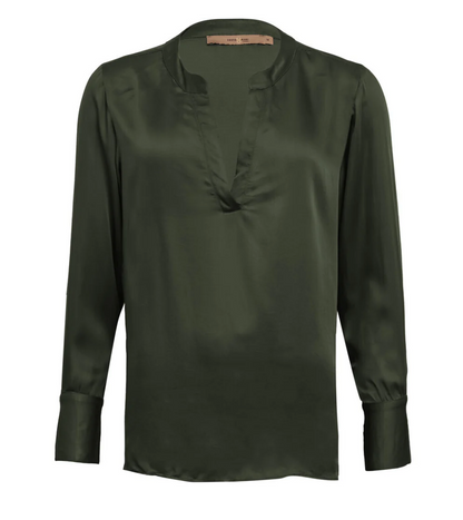 Mille L/S Blouse - Deep green
