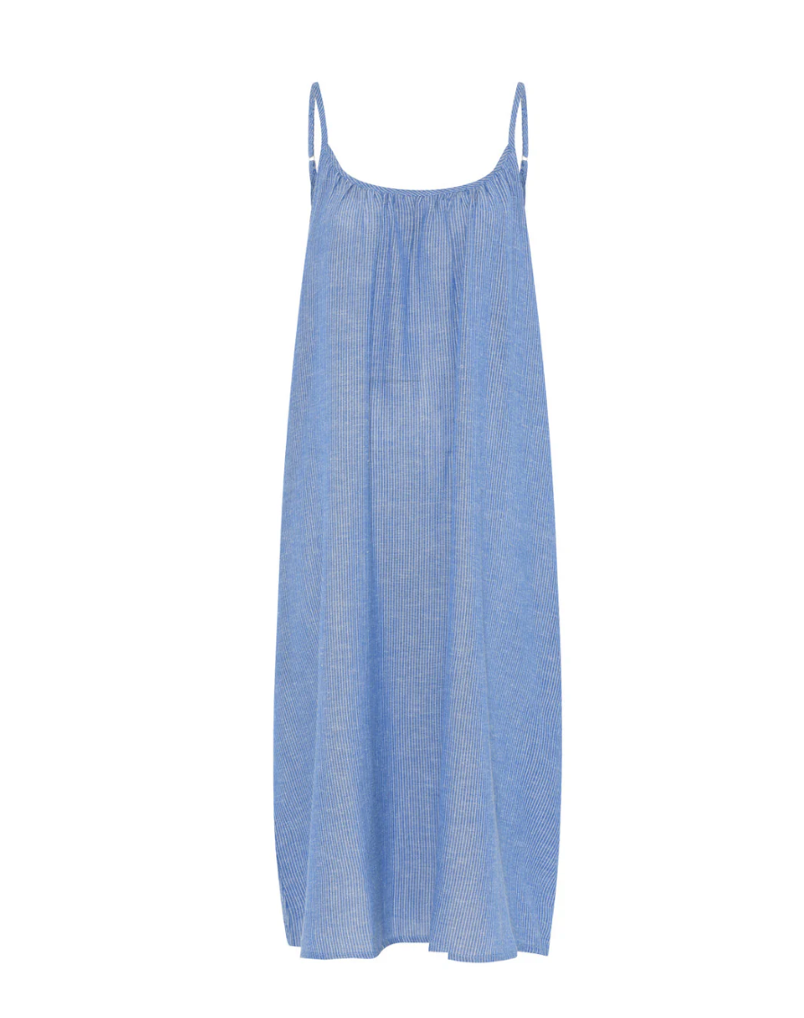 Julia Dress - Blue/Offwhite