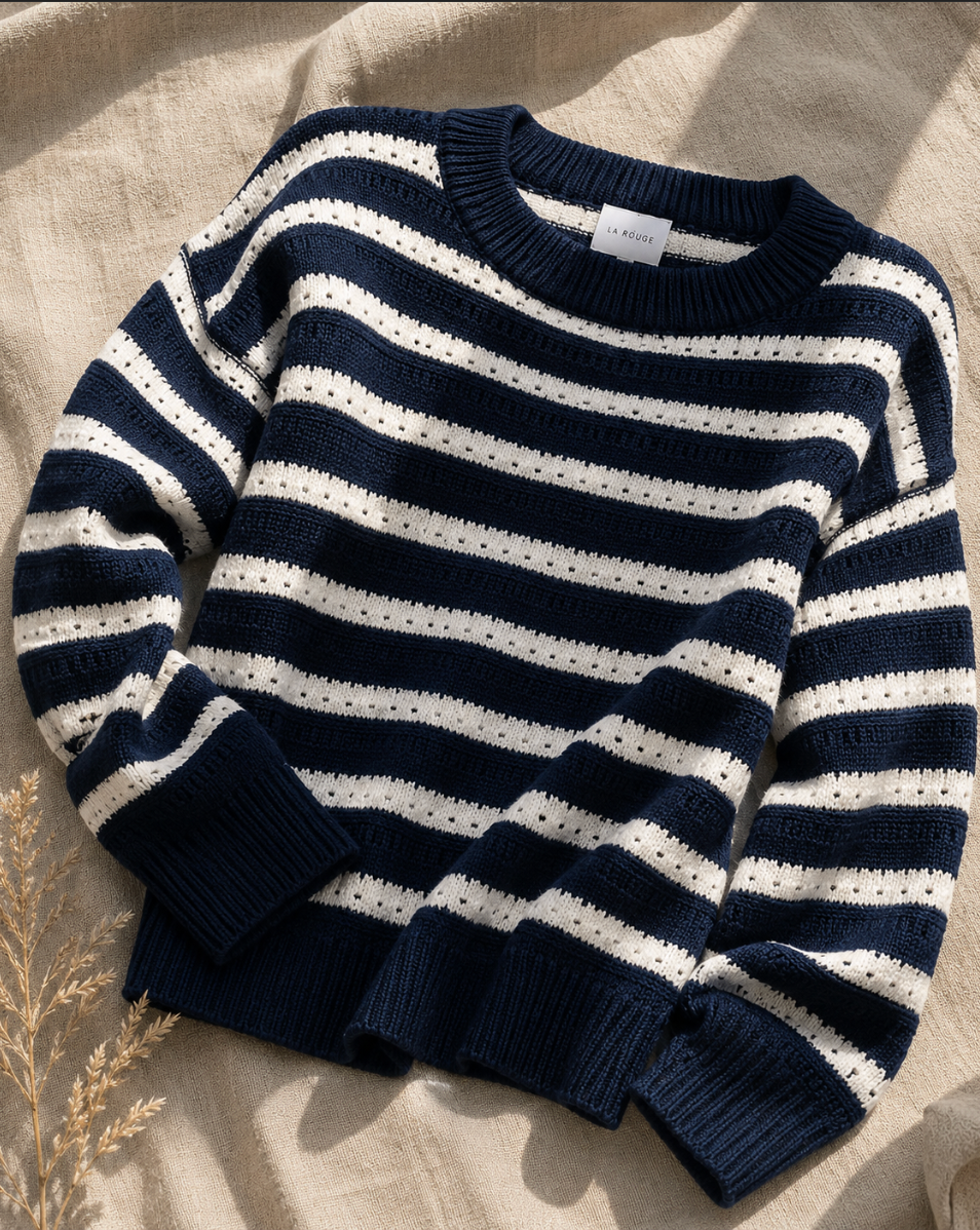 Rosalie Navy / White striped