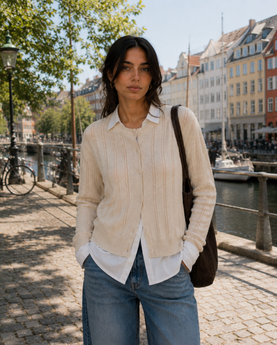 Anette Cardigan - Sand