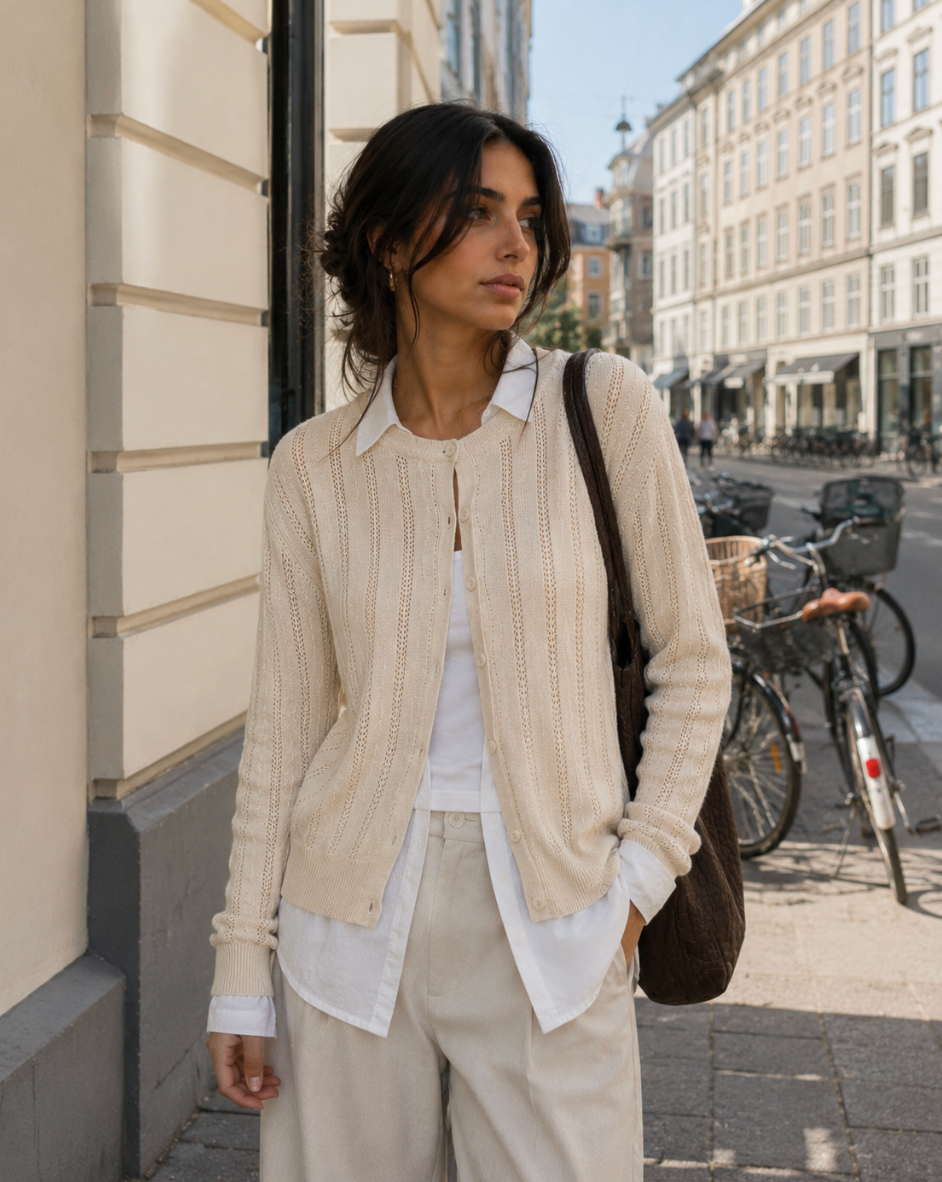 Anette Cardigan - Sand