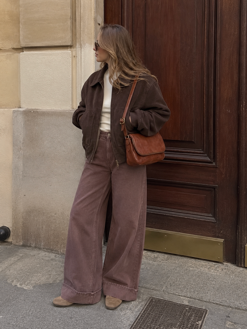 Crossbody Leather Bag Cognac