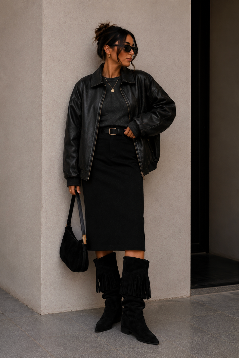 Kaia Suede Nero (black)