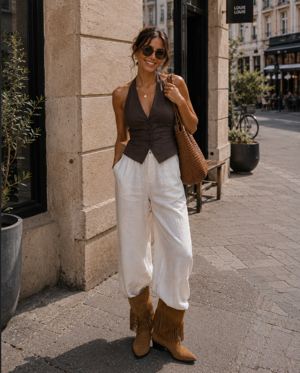 Kaia Suede Cognac