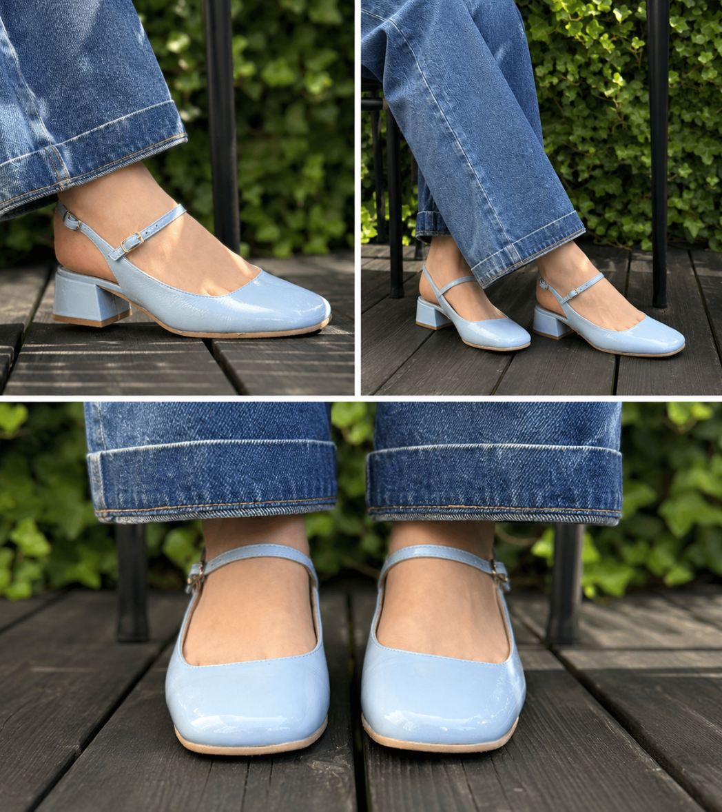 Lyon Slingback - Sky