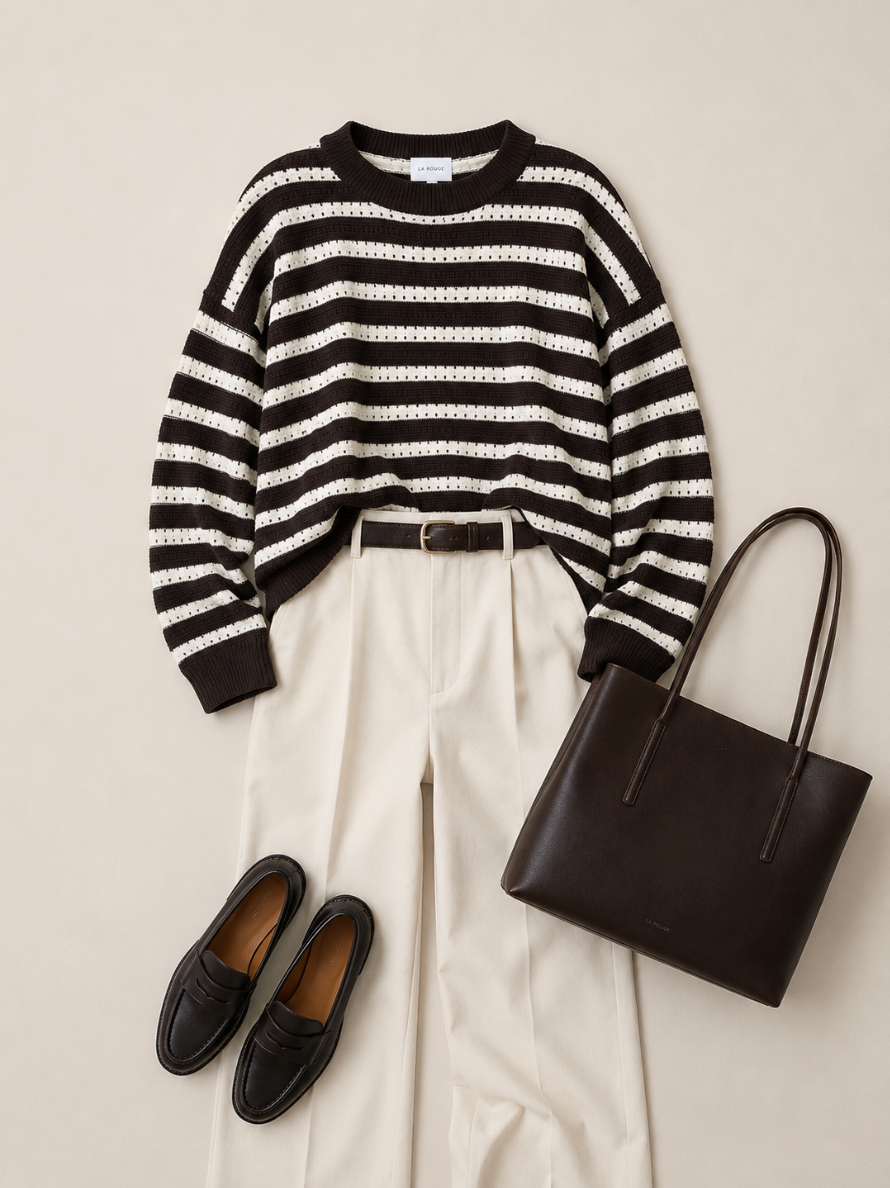 Rosalie Offwhite striped