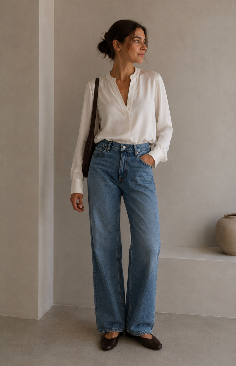 Mille L/S Blouse - Ivory