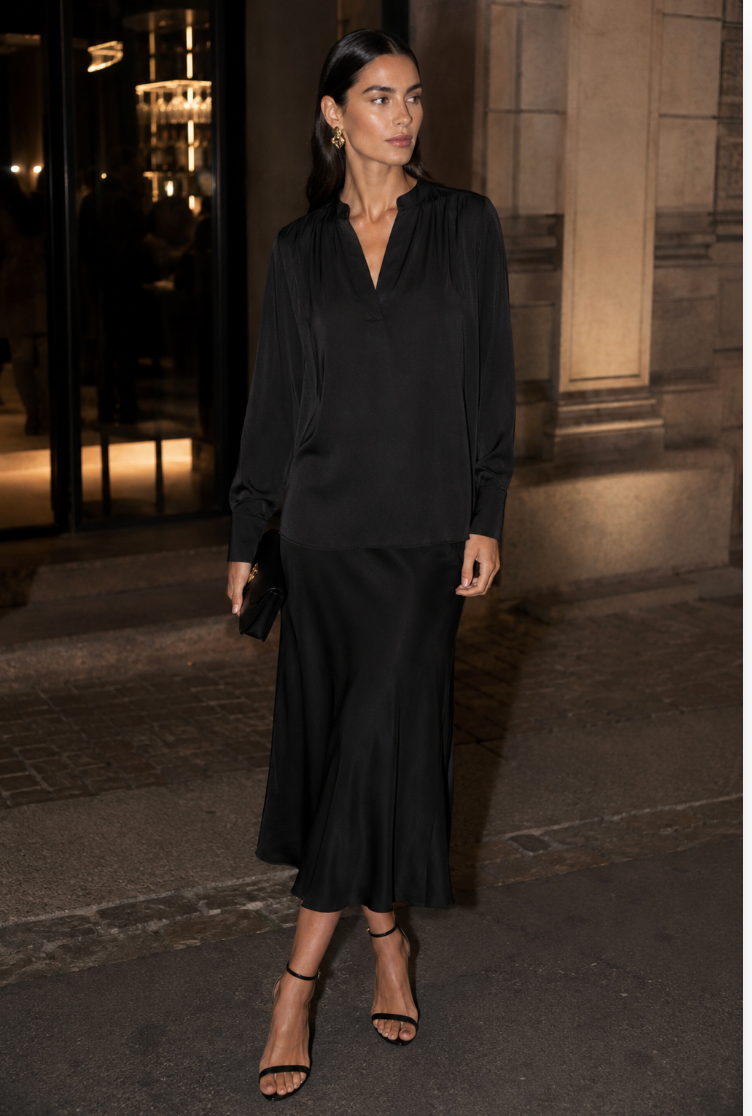 Mille L/S Blouse - Black