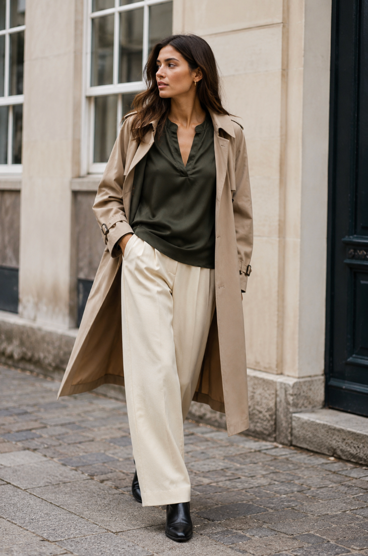 Mille L/S Blouse - Deep green