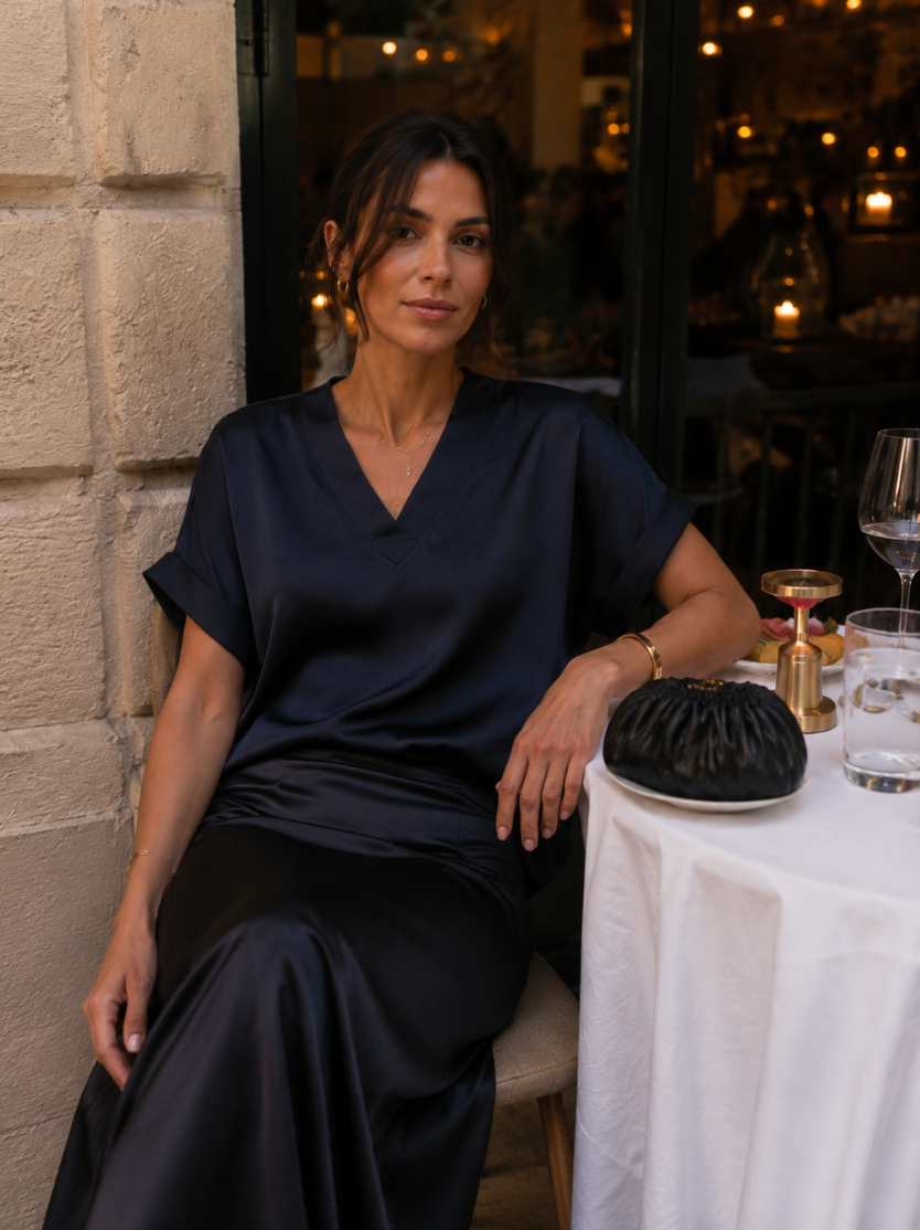Mille S/S Blouse - Navy