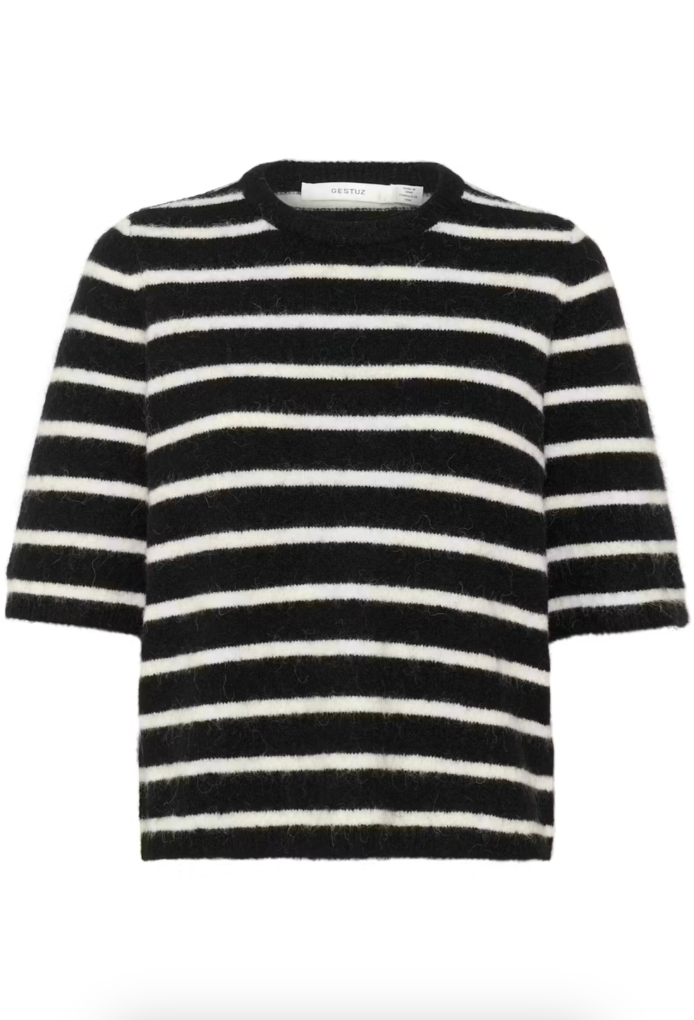 GZAlpha Pullover Black Ivory Striped nga Gestuz