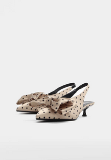 Olivia Satin Polka, Camel – këpucë nga Bukela