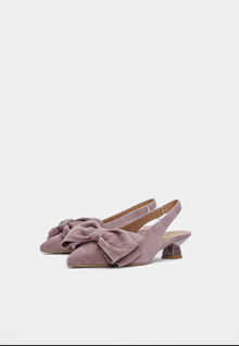 Rose suede Slingback Lilac – këpucë nga Bukela