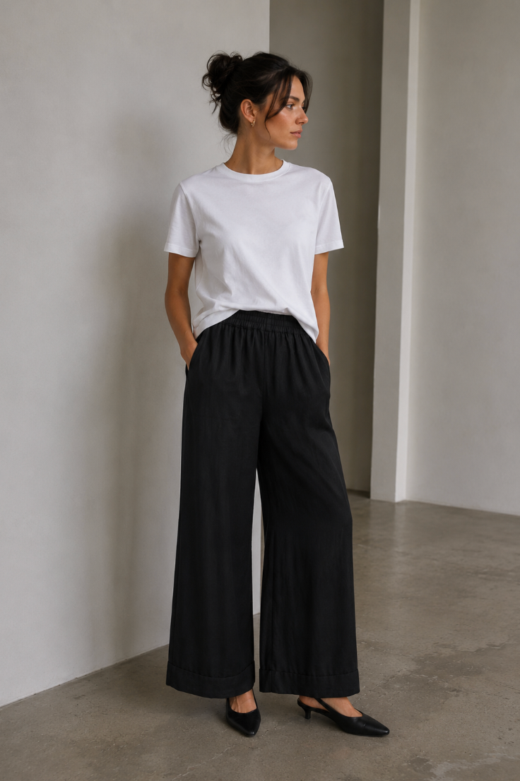 Lone pants - Black – pantallona e zezë nga La Rouge