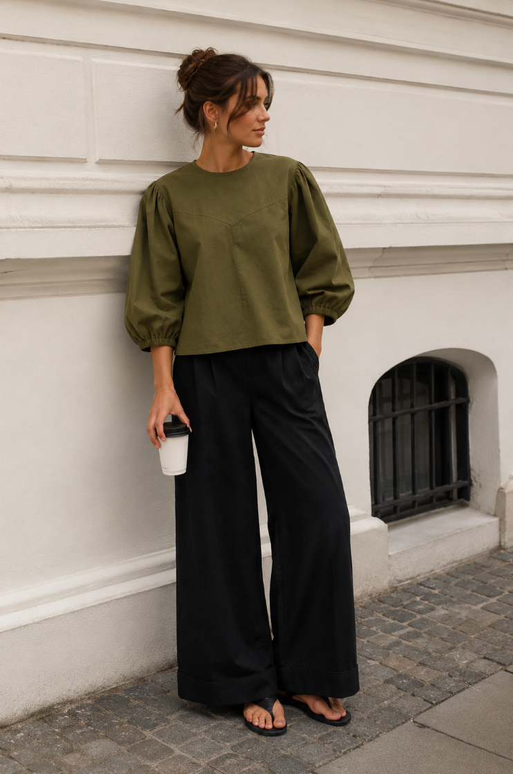 Lea Jacket - Olive green – xhaketë jeshile ushtarake nga La Rouge