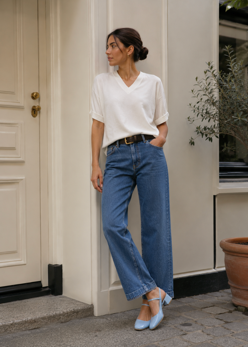 Lyon Slingback - Sky – këpucë qielli nga Bukela