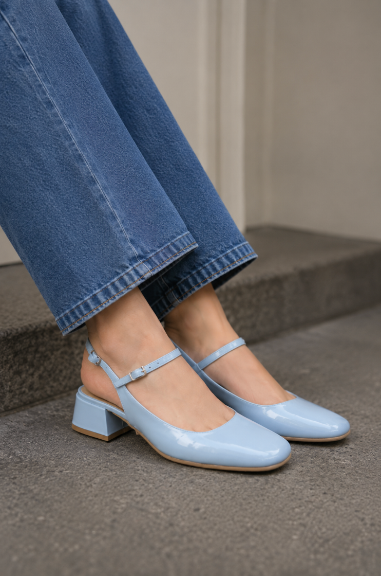 Lyon Slingback - Sky – këpucë qielli nga Bukela