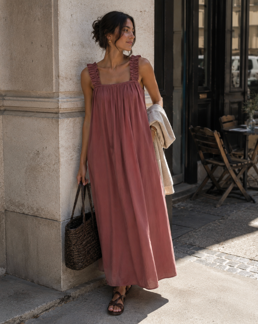 Vilma Dress - Raspberry