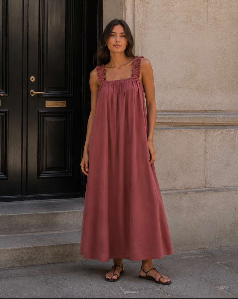 Vilma Dress - Raspberry