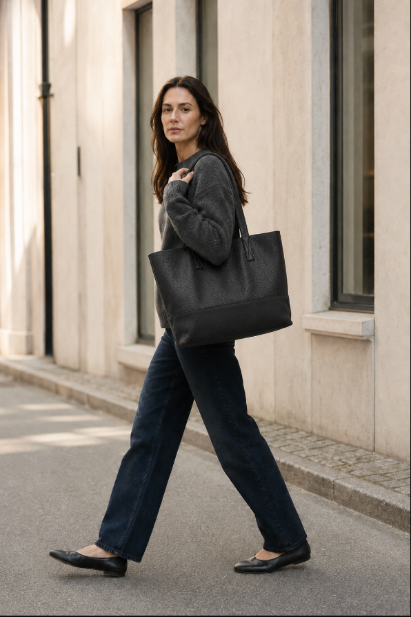 Liv Leather Tote – çantë tote për femra prej 100% lëkure nga Orchid